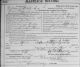 WIlliam Inhoff and Ina GOff Marriage Record 1904